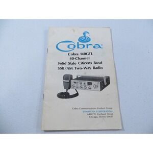 Vintage Original Cobra 140GTL 40-Channel CB Radio Instruction Owners Manual